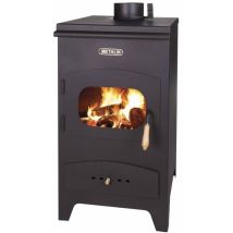 Zvezda - Poêle À Bois Metalik Art 6,5 Kw Avec Plaque En Fonte – Design Compact