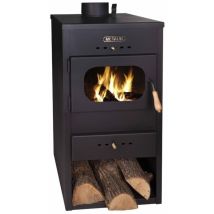 Zvezda - Poêle À Bois Metalik Hit 8,6 Kw Avec Plaque En Métal – Compacte Et Puissante