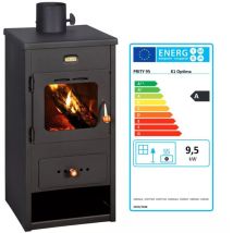 Poêle à bois. Puissance de chauffage 9.5 Kw, modèle ' Prity Optima'