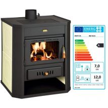 Prity - Poêle à bois pour système de chauffage central. Poêle à combustible solide avec chaudière intégrée. Puissance de chauffage 5 + 15kw. Modèle '