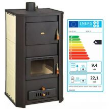 Prity - Poêle à bois pour système de chauffage central. Poêle à combustible solide avec chaudière intégrée. Puissance de chauffage 8 + 29kw. Modèle '