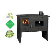 Poêle à bois. Puissance de chauffage de 16 kW. Poêle à combustible solide avec grand four. Modèle ' Prity 2P50'