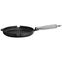 Poêle à frire en fonte pour griller - diamètre 250 mm - Hendi 629925