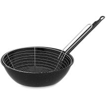 Poêle à friture avec panier – Ø24 cm – Acier laminé à froid – Émail anti-acide – Vaello