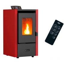 Sannover - Poêle à granulés air Anita 6,5 kW Bordeaux