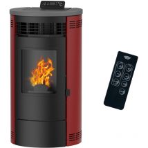 Sannover - Poêle à granulés Air Flavia 15 kW Bordeaux