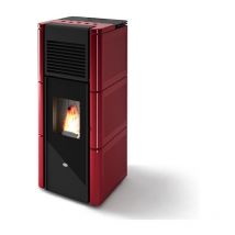 Eva Calor - Poêle à granules canalisable céramique Zoé 14 kW Bordeaux