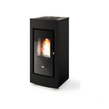 Eva Calor - Poêle à granules canalisable Evelyn 10 kW Noir