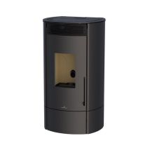 Bronpi - Poêle À Granulés Étanche Option Canalisable Mila 10.3 Kw Noir - Foyer En Fonte - Avec Kit De Canalisation