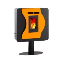 INTERSTOVES – Poêle à granulés étanche CORINA 6 – 5.6 kW – Flamme Verte 7 étoiles – Compact et performant – Installation sur pied – Wifi BOX