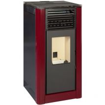 Poêle à granulés isabella 10kW rouge a+ Conforlux - Escalor