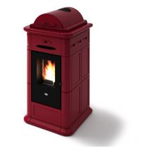 Poêle à granulés en céramique Eva Calor Adele 8 kW Bordeaux
