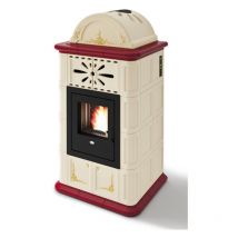 Eva Calor - Poêle à granules en céramique Diana 12.5 kW Bordeaux