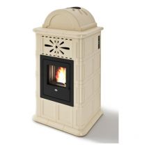 Poêle à granules en céramique Eva Calor Rosy 12.5 kW Ivoire