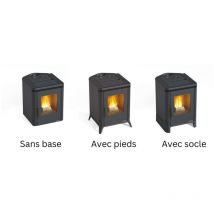 Poêle à granulés en fonte étanche débrayable Extraflame Peggy 5.1 kW Avec pieds - Kit sortie supérieur + carter