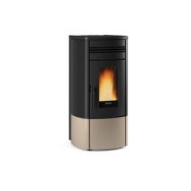 Poêle à granulés étanche canalisable débrayable Extraflame Noris Plus 12 kW Champagne