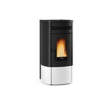 Poêle à granulés étanche canalisable débrayable - EXTRAFLAME Noris Plus 12 kW Blanc