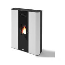 Eva Calor - Poêle à granulés étanche slim canalisable Diletta 9.2 kW Blanc