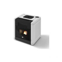 Eva Calor - Poêle à granules Dado 6.5 kW Blanc - Avec socle ouvert
