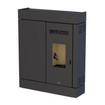 Poêle à granulés extra-plat Bronpi Cira 8 kW Noir