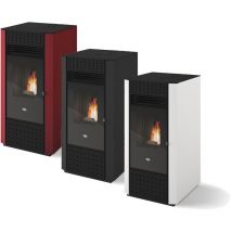 Poêle à granulés gainé 9,5 kW Eva Calòr Irma - - Blanche - Blanche