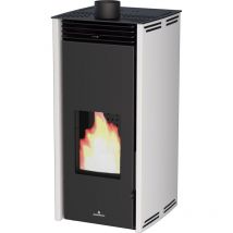 Poêle à granules sans électricité convection naturelle Bronpi Free 6 kW Ivoire