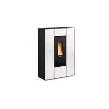Poêle à granules slim canalisable Extraflame Marilena Plus ad Crystal 8 kW Blanc