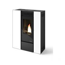 Eva Calor - Poêle à granules slim étanche canalisable Viola 10 kW Blanc