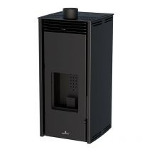 Azura Home Design - Poêle à pellet - sans electricite - free 11 kW couleur noire
