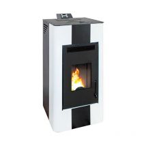 Azura Home Design - poêle à pellets energy fire 15 kW - Couleur: Blanc - Wi fi: Avec