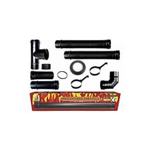 poêle à pellets tubes Kit 80 mm. en tube d'acier laqué noir résistant CE 600 ° Fait dans la cheminée en porcelaine Italie.