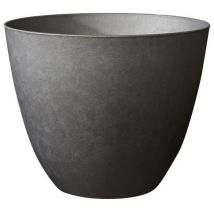 Runder Blumentopf Ø 40 Cm - Eda - Element - 26,2 L - Innen / Außen - Ø 39,4 X H. 31,6 Cm - Anthrazitgrau