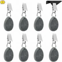 Poids de nappe en pierre avec clip, poids de nappe avec clip en forme de larme environ 30-34g pour jardin maison restaurant café