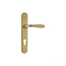 PoignA e sA rie Goccia avec plaque en alliage d&39or poli PoignA es carrA es 8 / fy