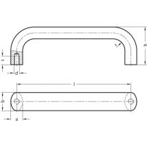 Otto Ganter Gmbh&co.kg - Ganter GN565-26-160-SW Cabinet 'u' Handle Aluminium Black
