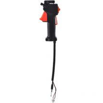 Poignée d'accélération avec trou de ø 26 mm et conduite de gaz de 26 cm Compatible avec les débroussailleuses, les faucheuses et les motoculteurs