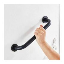 Thsinde - Poignée de Baignoires 43cm Barre D'Appui Inox Mural Porte-serviettes Noir