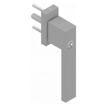 Poignée de fenêtre à clé standard Gris 40 mm