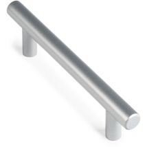 Poignée pour Meuble en acier inoxydable Finition aluminium Distance entre pointes : 96 mm Mesures 1361232mm Système de fixation vissé Comprend des