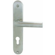 Ensemble Inox Mat Ecume – Poignée de porte d'intérieur – Forme, Matières, Entraxe, Finition métal, Percement, Type poignée porte, Sens de l'ouverture