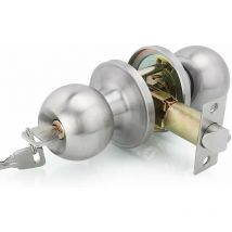 Swyeoot - Poignée De Porte, Ronde Bouton Serrure Verrouillage Porte, Verrouillage par clés, Taille du loquet 60 / 70mm