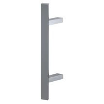 Kintech - Poignée de tirage rectangulaire inox supports inclinés - forlock