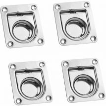 Poignée de Trappe de Bateau, Trappes Affleurantes pour Bateaux, Poignée Marine en Acier Inoxydable,4Pcs