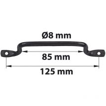 Asa de alambre l. 140 mm Afbat acero negro mate Afbat