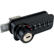 Poignée à code Dial Lock 59 - modèle avec fermeture à came - main droite - pour porte bois ou acier - LEHMANN
