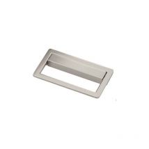 Poignée articulée - Décor : Nickel brossé - Entraxe : 64 mm - Epaisseur : 10 mm - Hauteur : 50 mm - Largeur : 90 mm Fosun