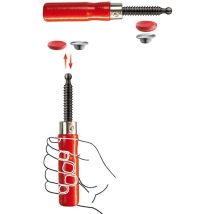 Bessey - Poignée bois et rotule amovible en acier avec protections