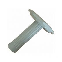 Poignee caoutchouc grise broche