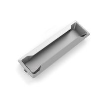 Poignée Cuvette Métal - Entraxe : 192 Mm - Décor : Chromé Mat - Profondeur : 14 Mm - Encastrement : 199 X 52 Mm - Dimensions : 202 X 55 Mm - Matériau 