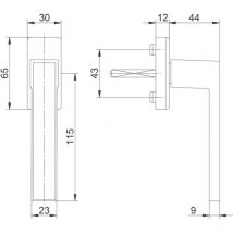 Poignée de fenêtre reka -